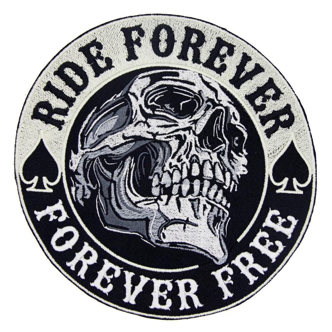 Нашивка, патч, шеврон "Ride Forever Forever Free" 190x190mm PTC053
