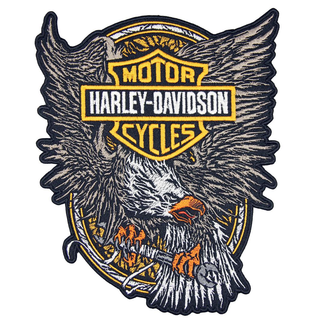 Нашивка, патч, шеврон "Орел Harley Davidson" 190x235mm PTC252