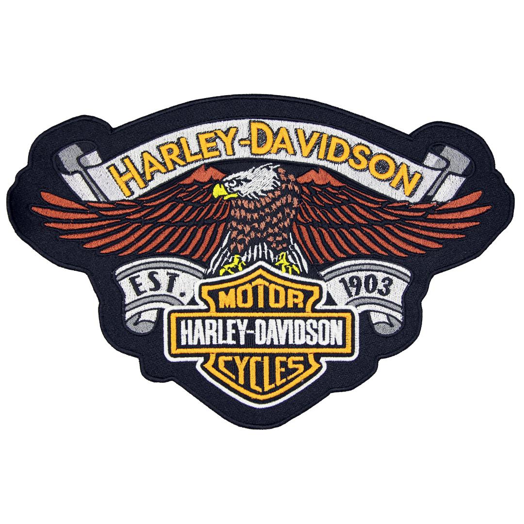 Нашивка, патч, шеврон "Орел Harley Davidson. Est. 1903" 290x195mm PTC253