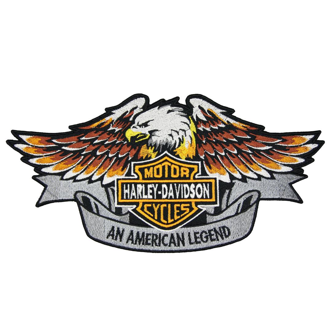 Нашивка, патч, шеврон "Орел Harley Davidson. An American Legend" 255x128mm PTC256
