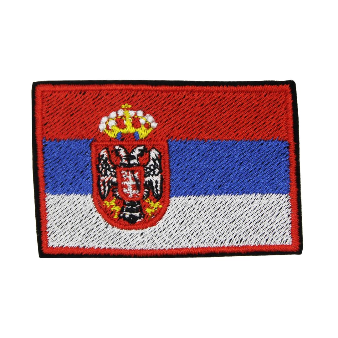 Нашивка, патч, шеврон "Флаг Сербии" 60x40mm PTC046