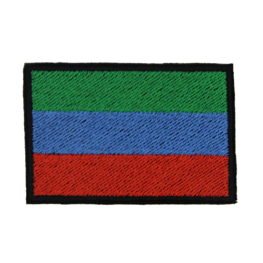 Нашивка, патч, шеврон "Флаг Дагестана" 60x40mm PTC051