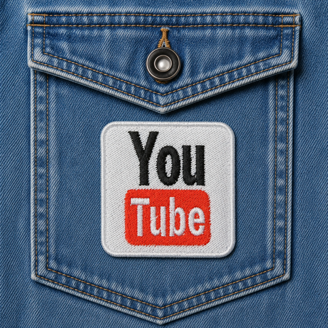 Нашивка, патч, шеврон "You Tube" 55x55mm PTC193