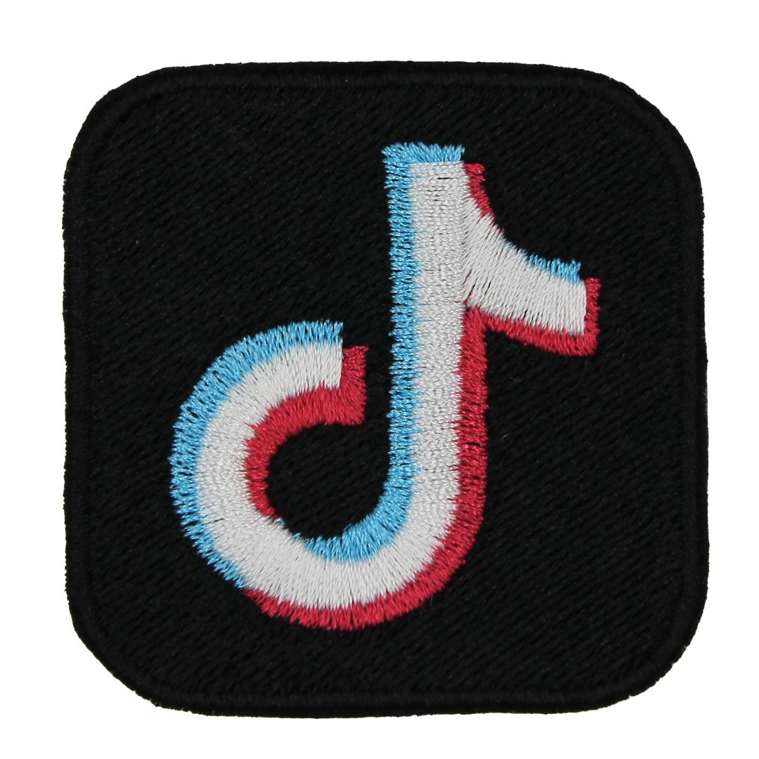 Нашивка, патч, шеврон "Тик Ток" 55x55mm PTC198