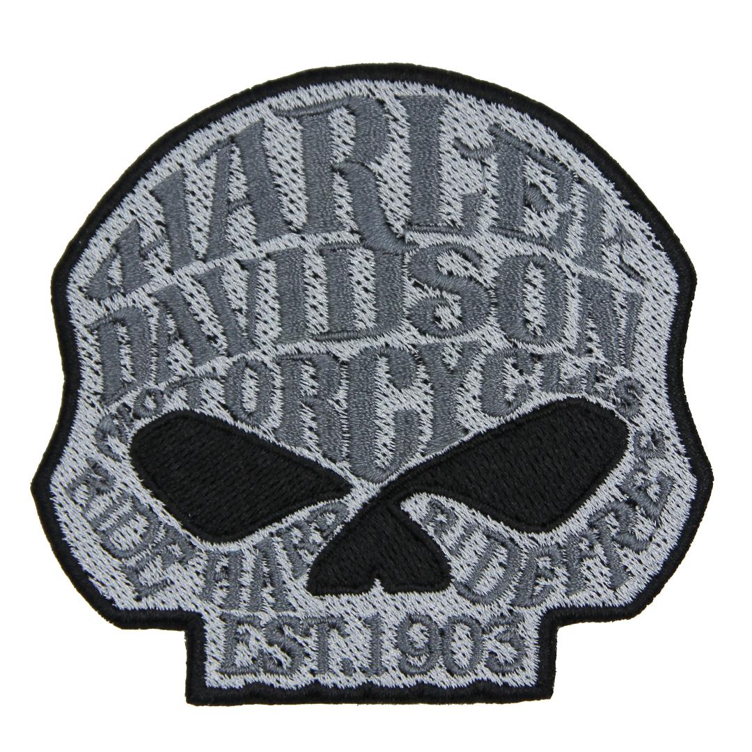 Нашивка, патч, шеврон "Harley Davidson. Череп" 74x80mm PTC260