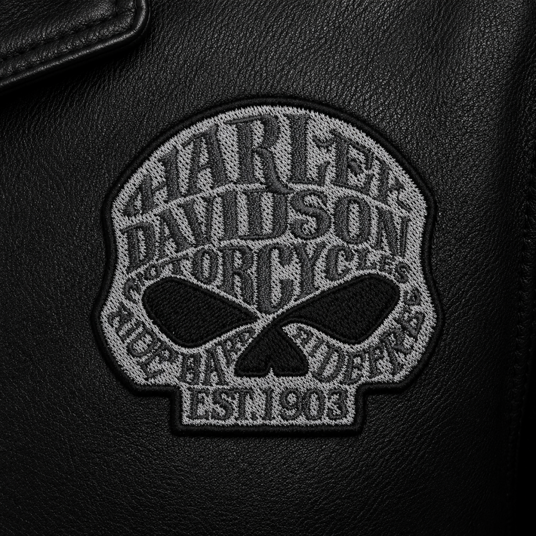 Нашивка, патч, шеврон "Harley Davidson. Череп" 74x80mm PTC260