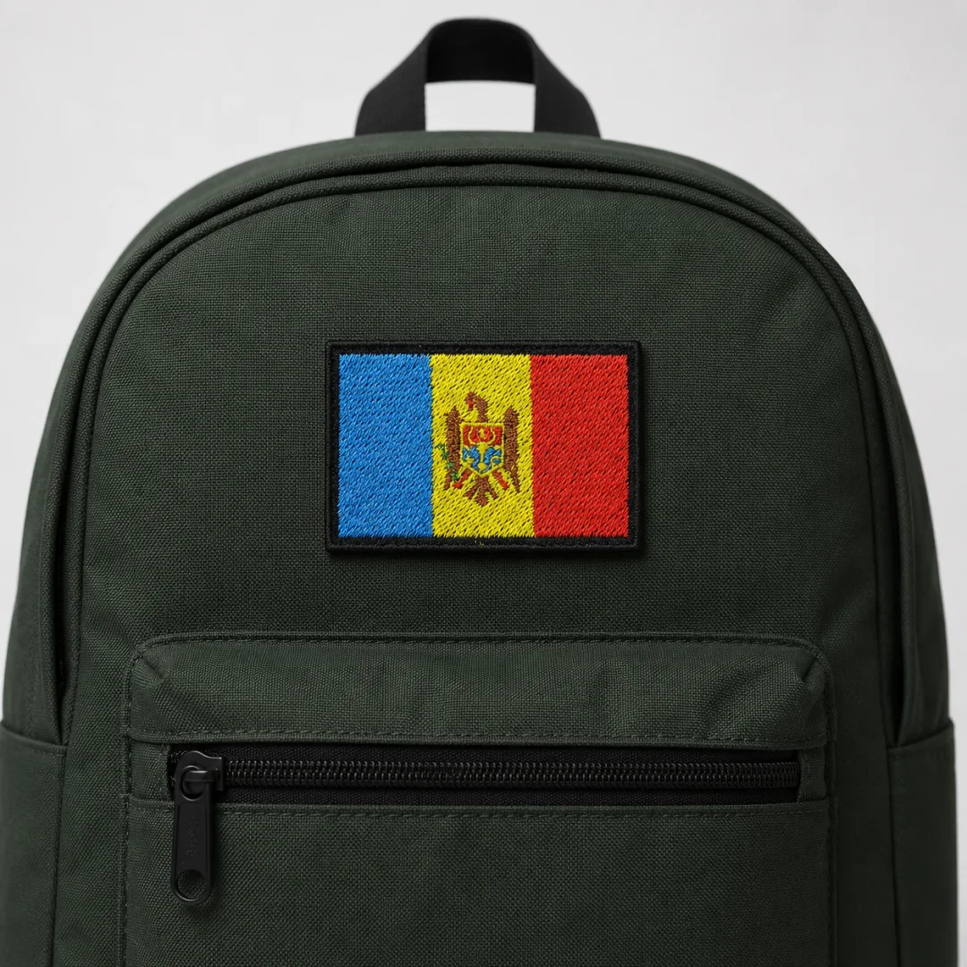 Нашивка, патч, шеврон "Флаг Молдовы" 60x40mm PTC294