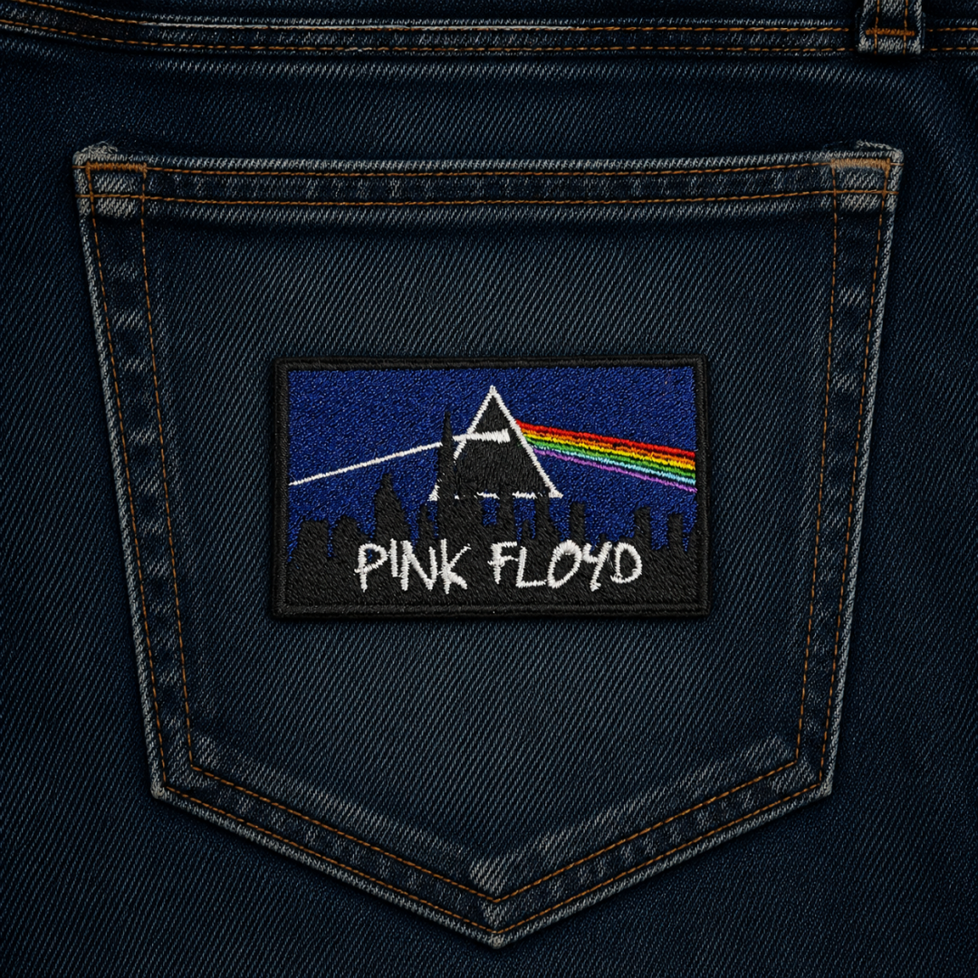 Нашивка, патч, шеврон "Pink Floyd" 75x45mm PTC300