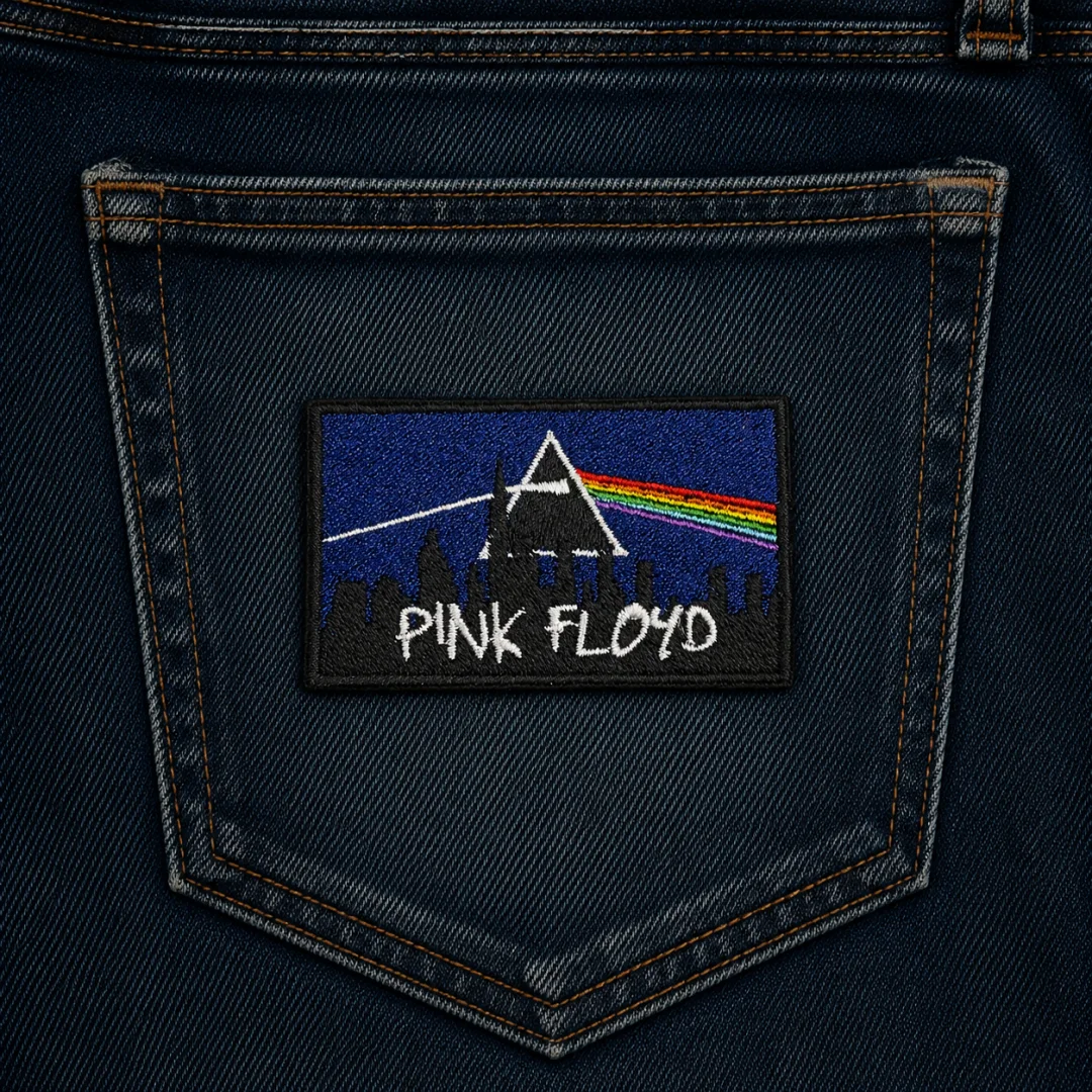 Нашивка, патч, шеврон "Pink Floyd" 75x45mm PTC300
