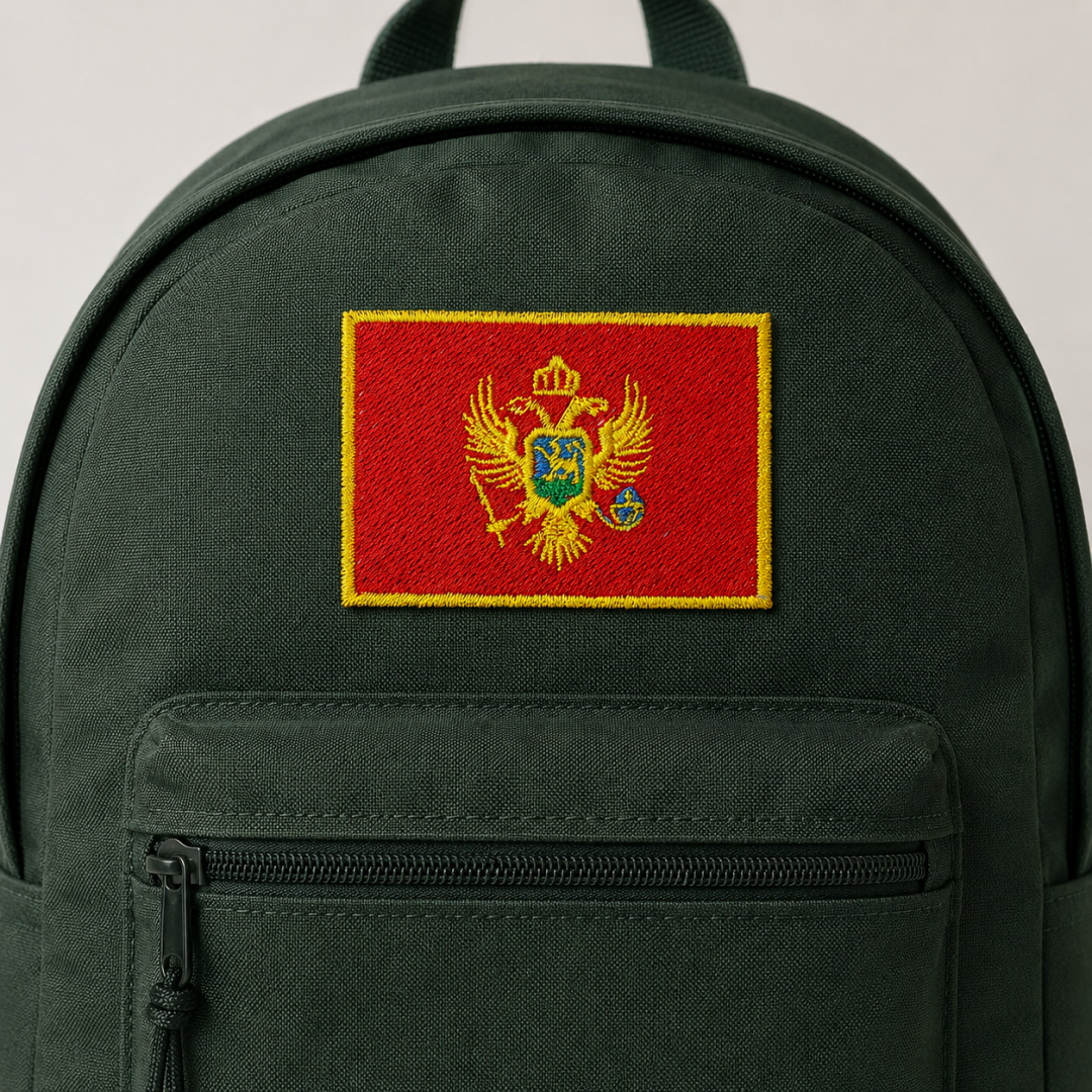 Нашивка, патч, шеврон "Флаг Черногории" 60x40mm PTC318