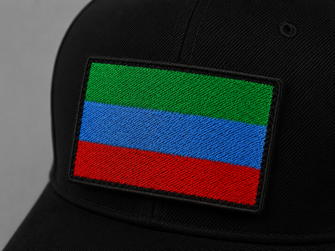 Нашивка, патч, шеврон на липучке "Флаг Дагестана" 70x45mm PTC378