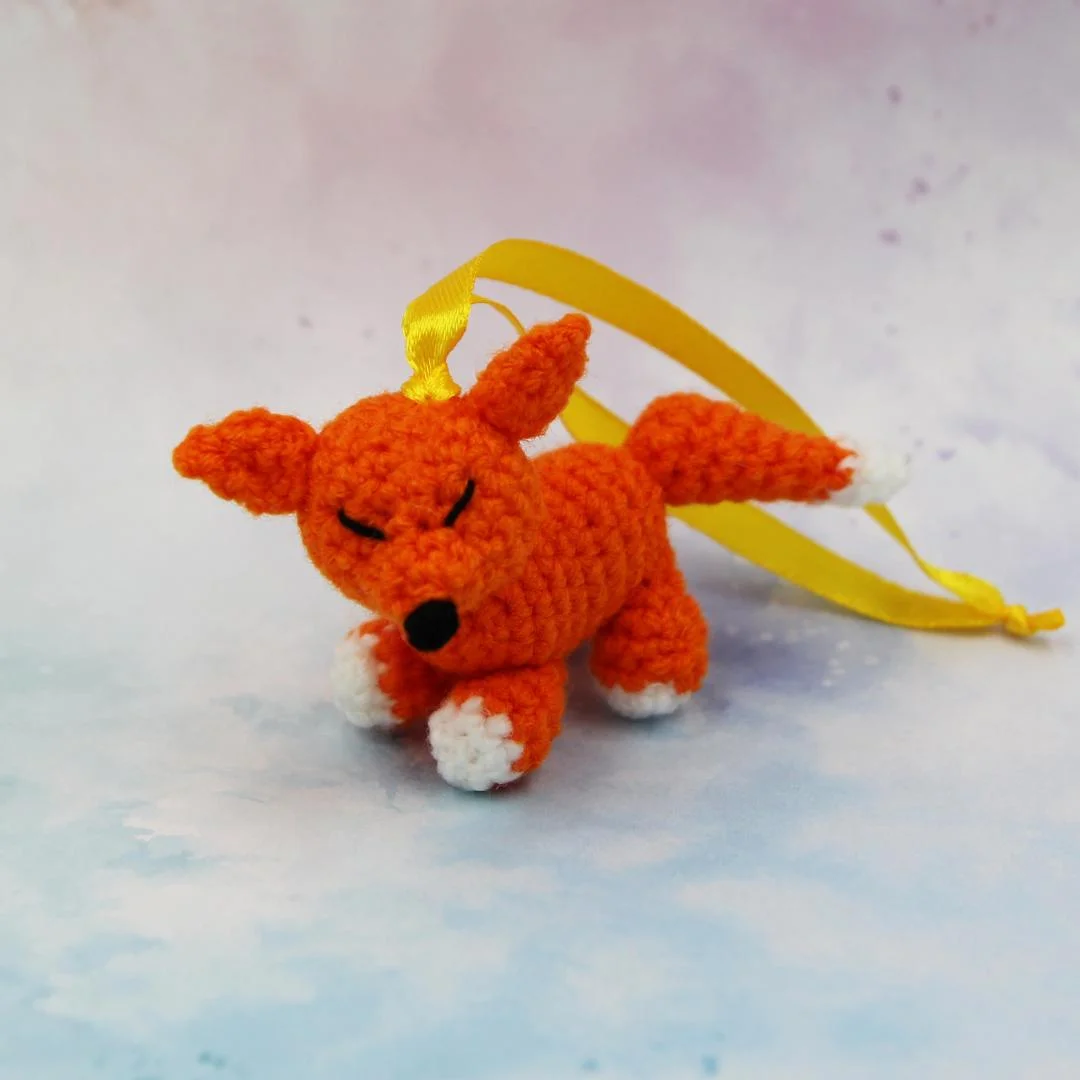 Вязаная игрушка Лисичка 7 см