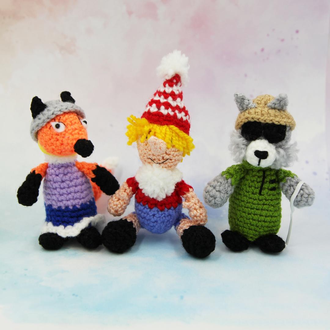 Набор вязаных игрушек Буратино 3 шт. 