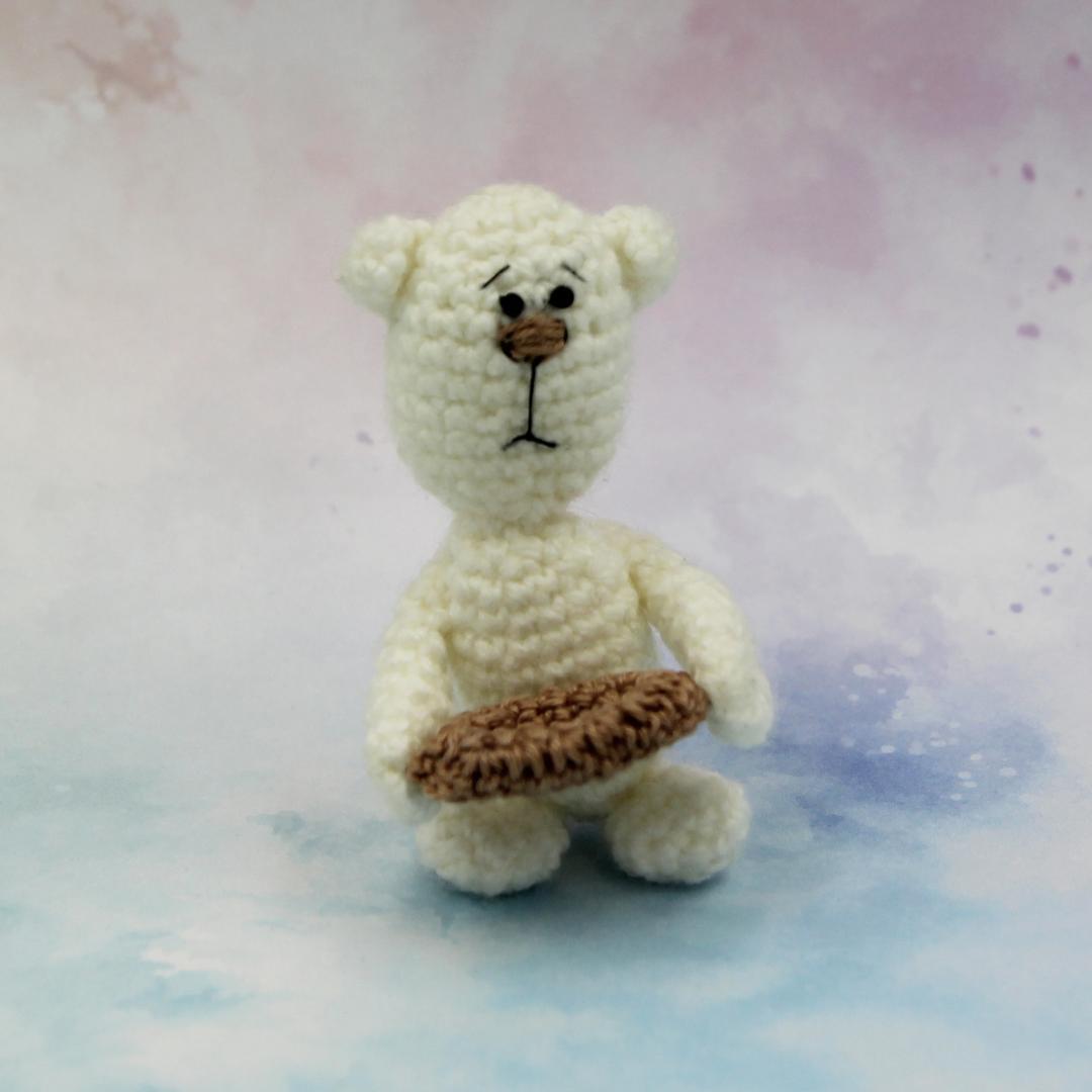 Вязаная игрушка Котик со Шляпой 7 см