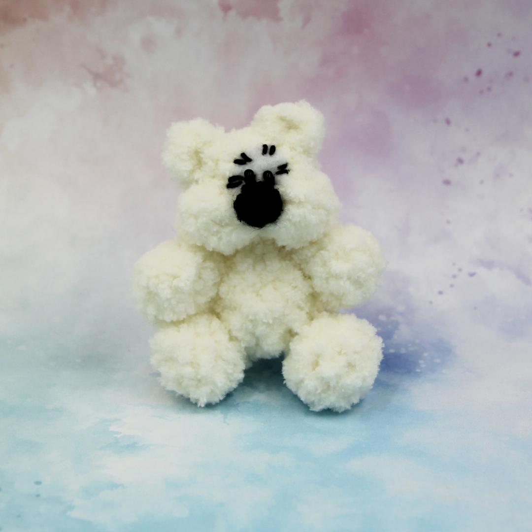 Вязаная игрушка Мишка Пухляш 7 см