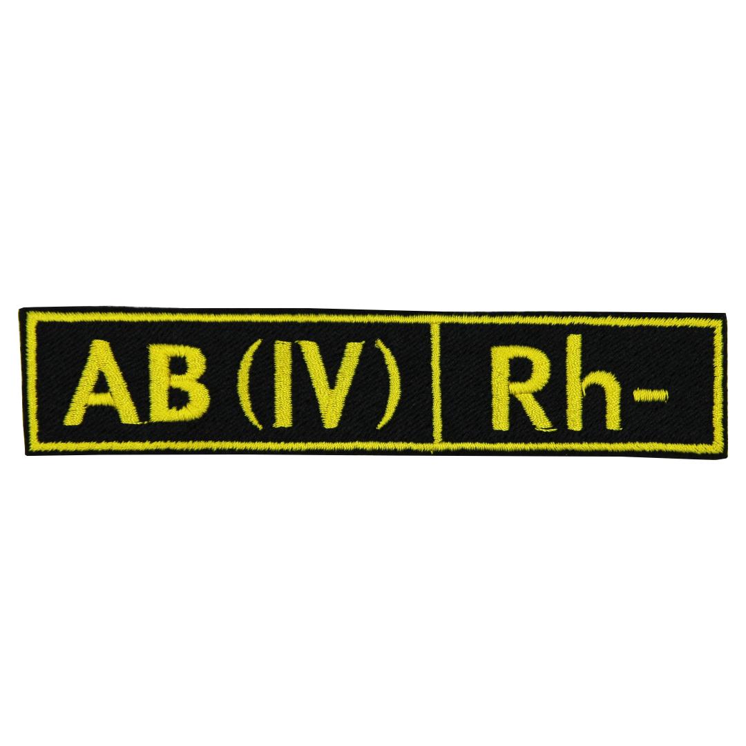 Нашивка, патч, шеврон "Группа Крови. AB (IV) Rh-" 125x25mm PTC415-7