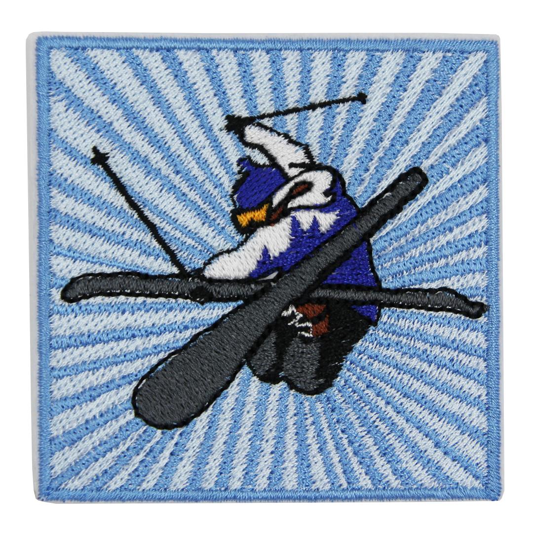 Нашивка, патч, шеврон "Лыжник" 70x70mm PTC443