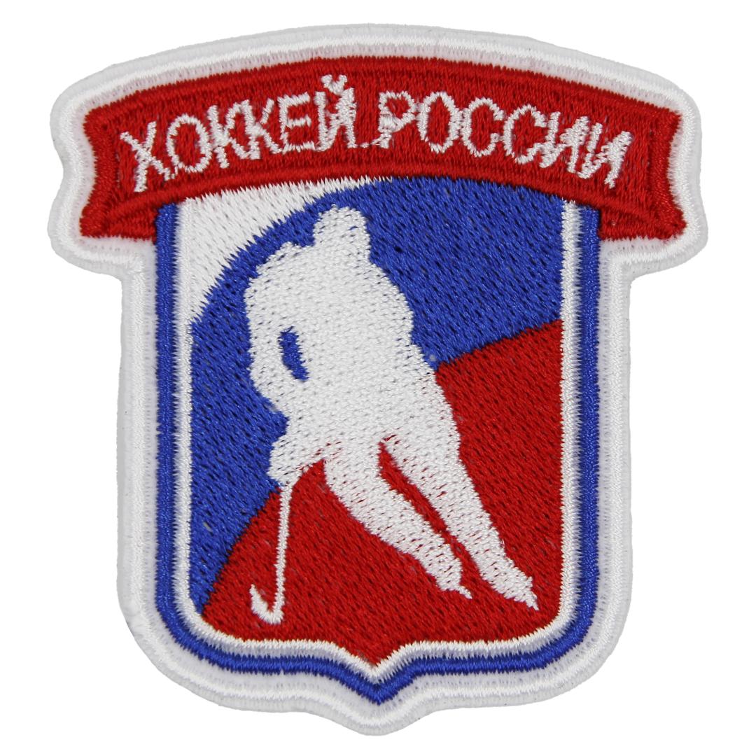 Нашивка, патч, шеврон "Хоккей России" 70x65mm PTC459