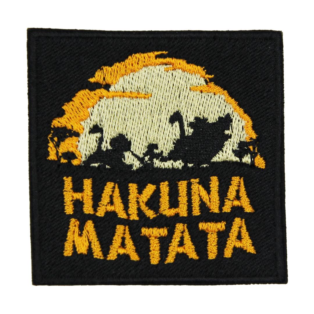 Нашивка, патч, шеврон "Hakuna Matata" 65x65mm PTC467