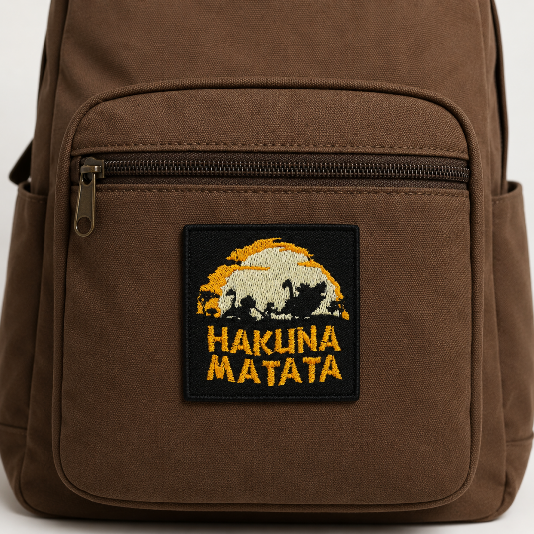 Нашивка, патч, шеврон "Hakuna Matata" 65x65mm PTC467
