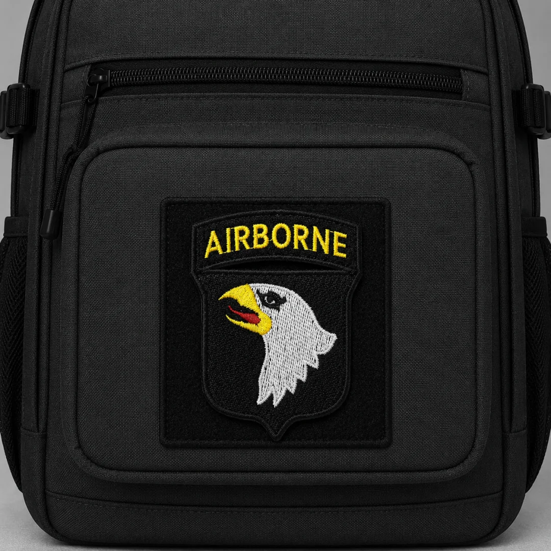 Нашивка, патч, шеврон на липучке "Airborne" 60x80mm PTC482