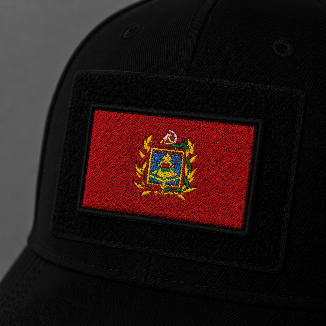 Нашивка, патч, шеврон на липучке "Флаг Брянской области" 70x45mm PTC545