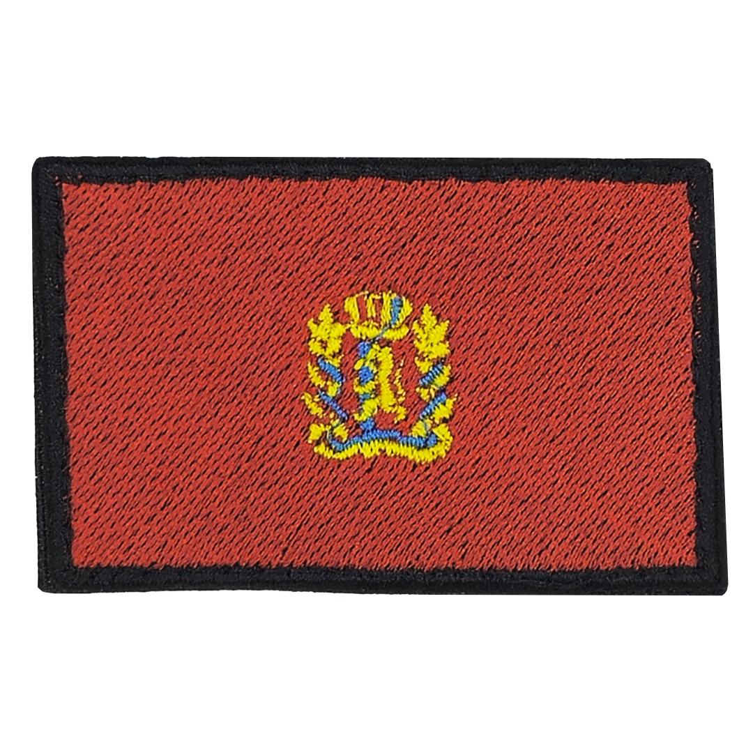 Нашивка, патч, шеврон на липучке "Флаг Красноярского Края" 70x45mm PTC560