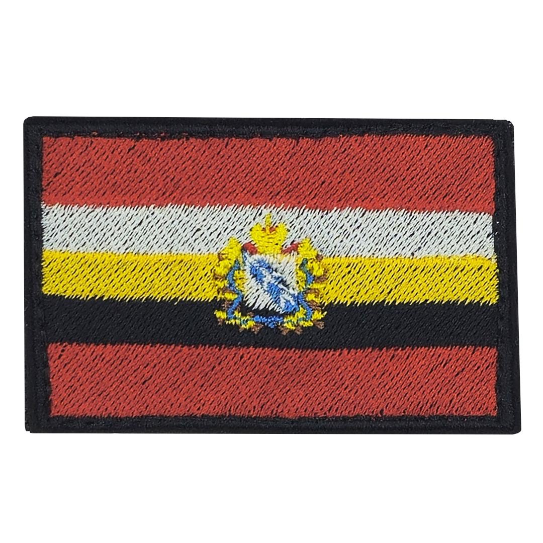 Нашивка, патч, шеврон на липучке "Флаг Курской области" 70x45mm PTC569