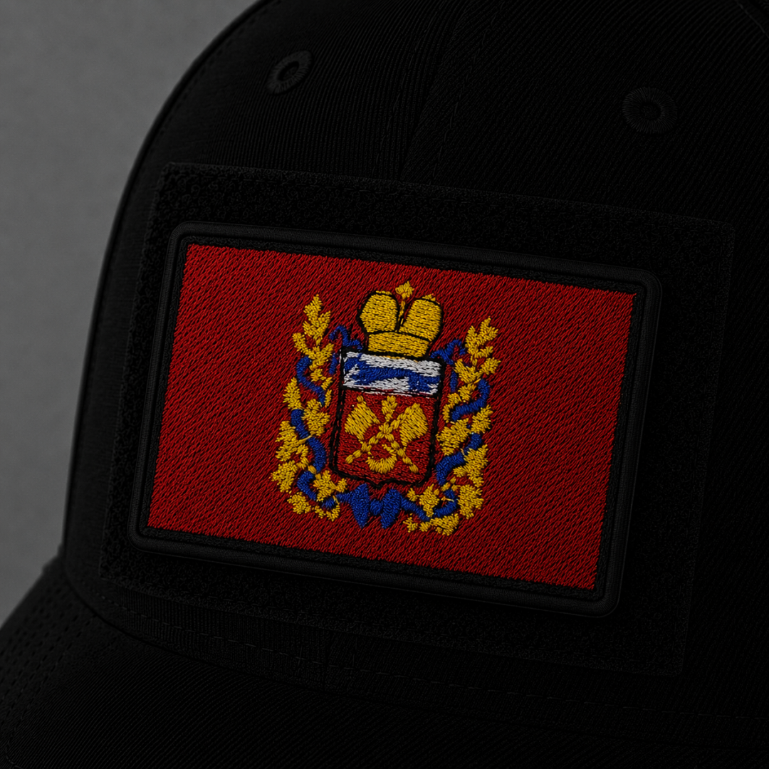 Нашивка, патч, шеврон на липучке "Флаг Оренбургской области" 70x45mm PTC577
