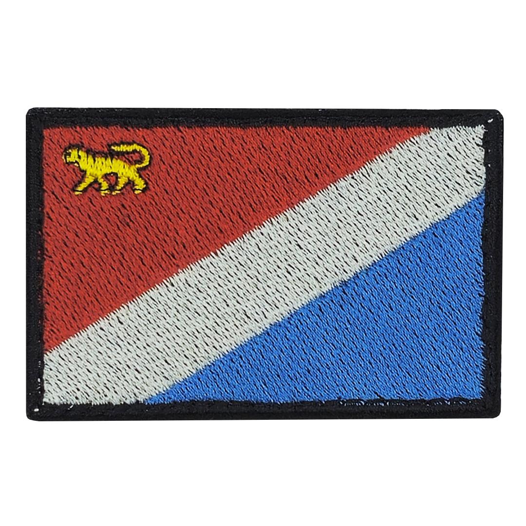 Нашивка, патч, шеврон на липучке "Флаг Приморского Края" 70x45mm PTC582