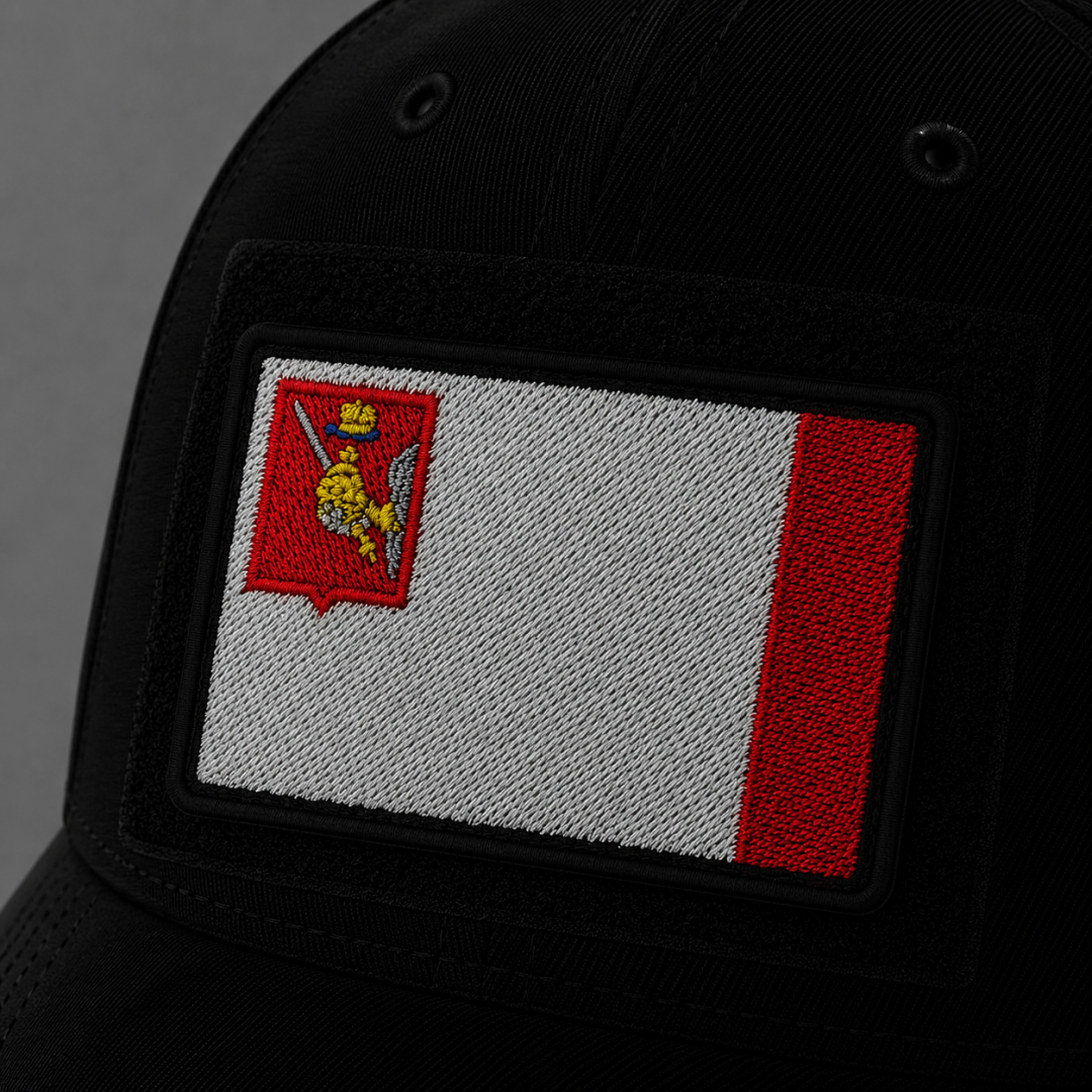 Нашивка, патч, шеврон на липучке "Флаг Вологодской области" 70x45mm PTC595