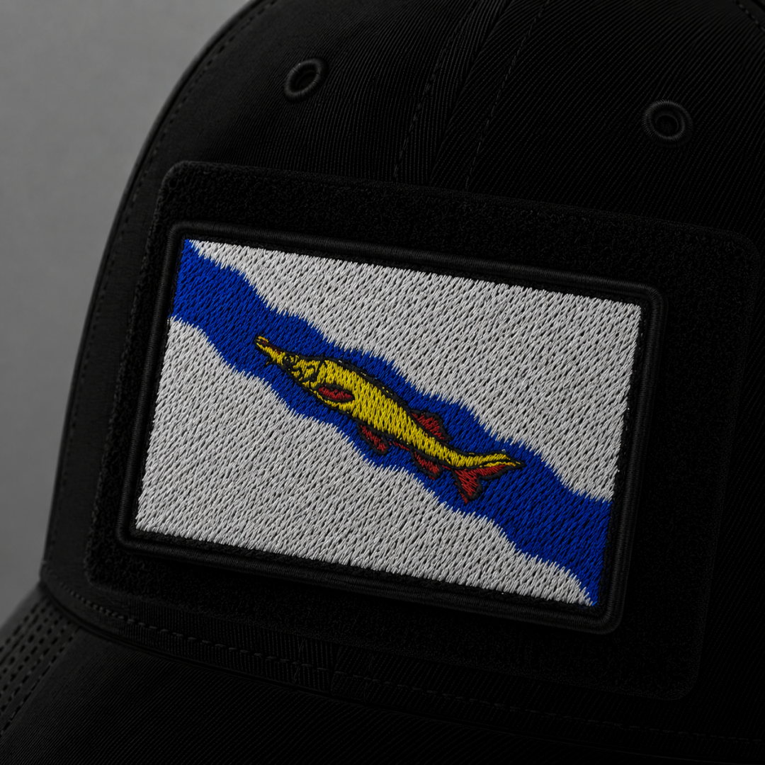Нашивка, патч, шеврон на липучке "Флаг Ейска" 70x45mm PTC674