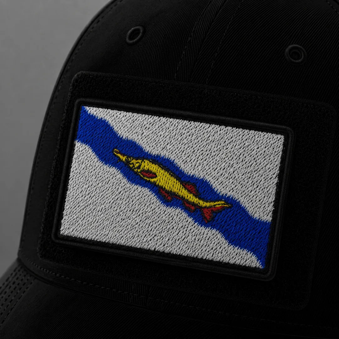 Нашивка, патч, шеврон на липучке "Флаг Ейска" 70x45mm PTC674