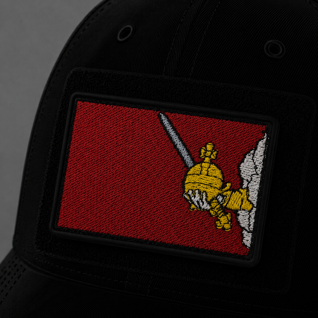 Нашивка, патч, шеврон на липучке "Флаг Вологды" 70x45mm PTC679