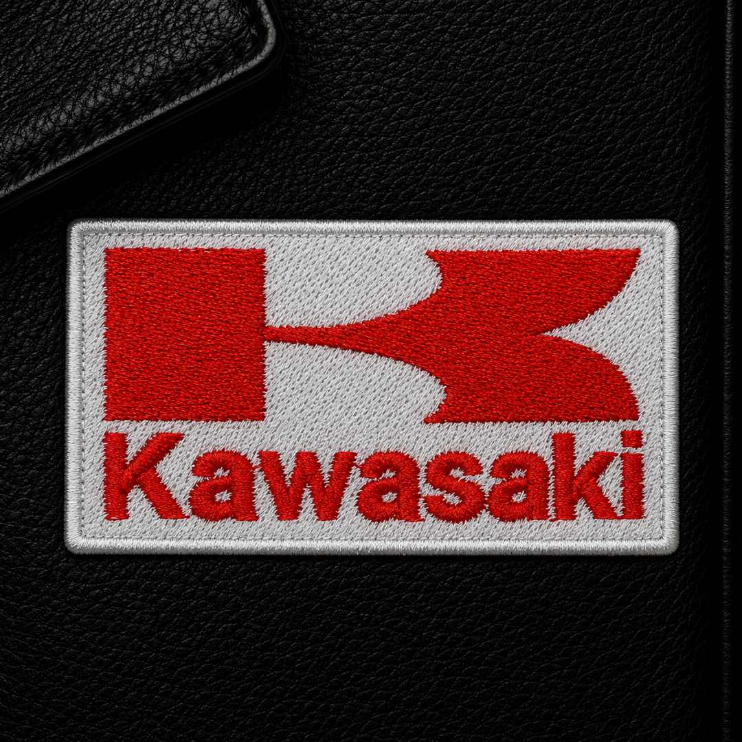 Нашивка, патч, шеврон "Kawasaki" 80x45mm PTC828