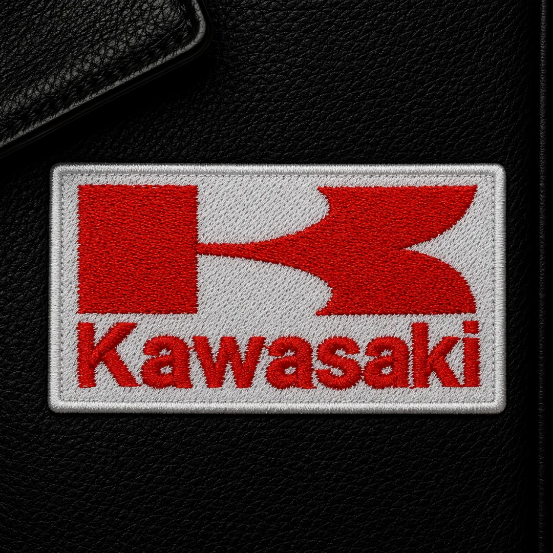 Нашивка, патч, шеврон "Kawasaki" 80x45mm PTC828