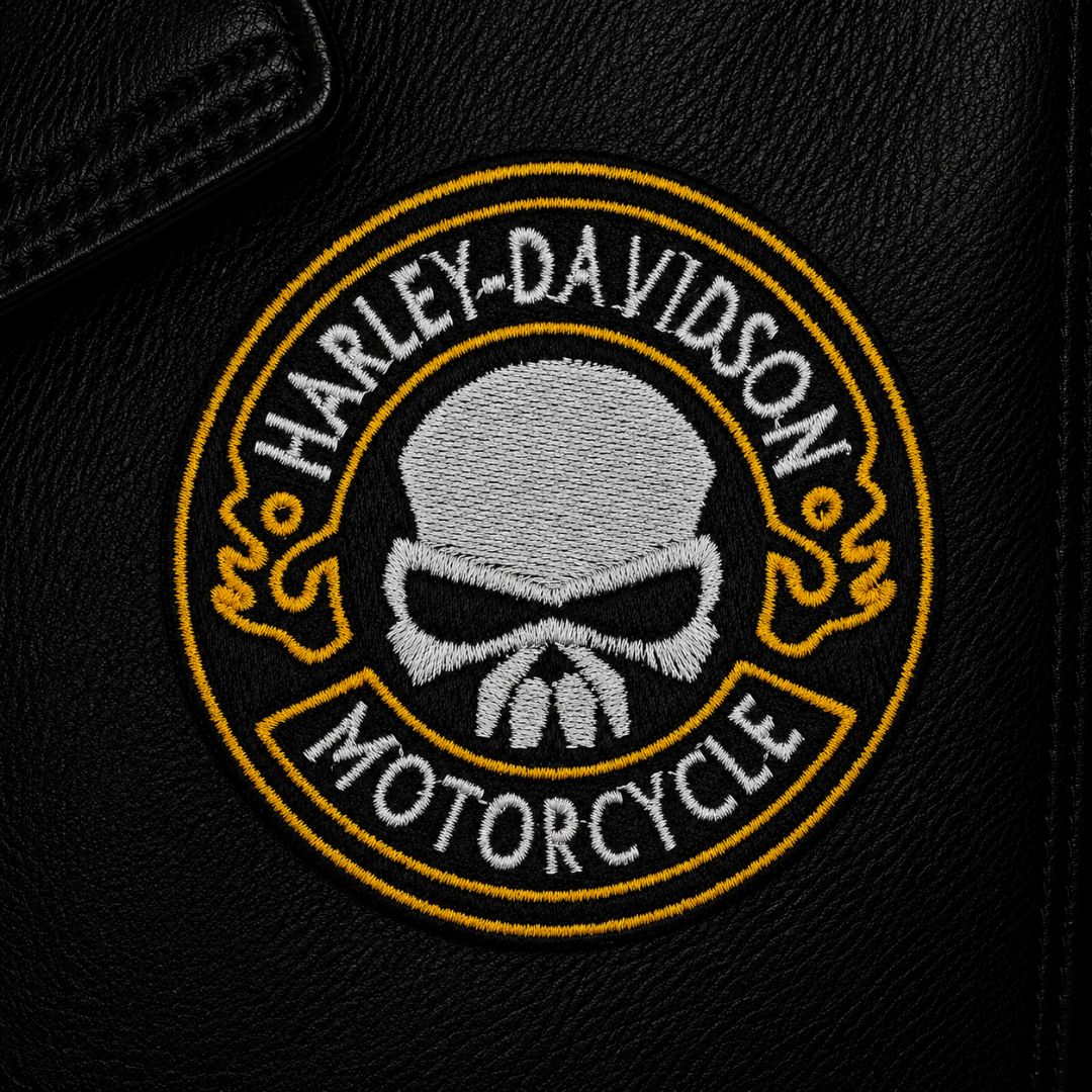 Нашивка, патч, шеврон "Harley Davidson. Череп" 85x85mm PTC863